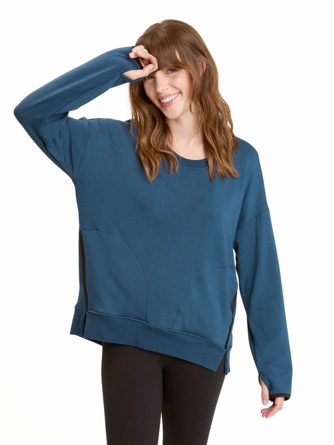 Soft Fleece Interior Mallorie Feather Fleece Pullover
