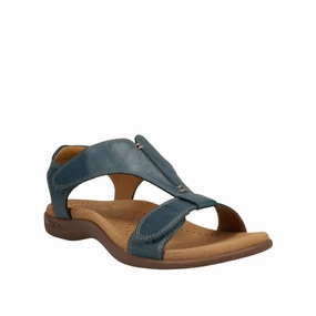 Fashionable Design Comfort Outdoor Taos Women's The Show Sandals - Petrol Blue Leather