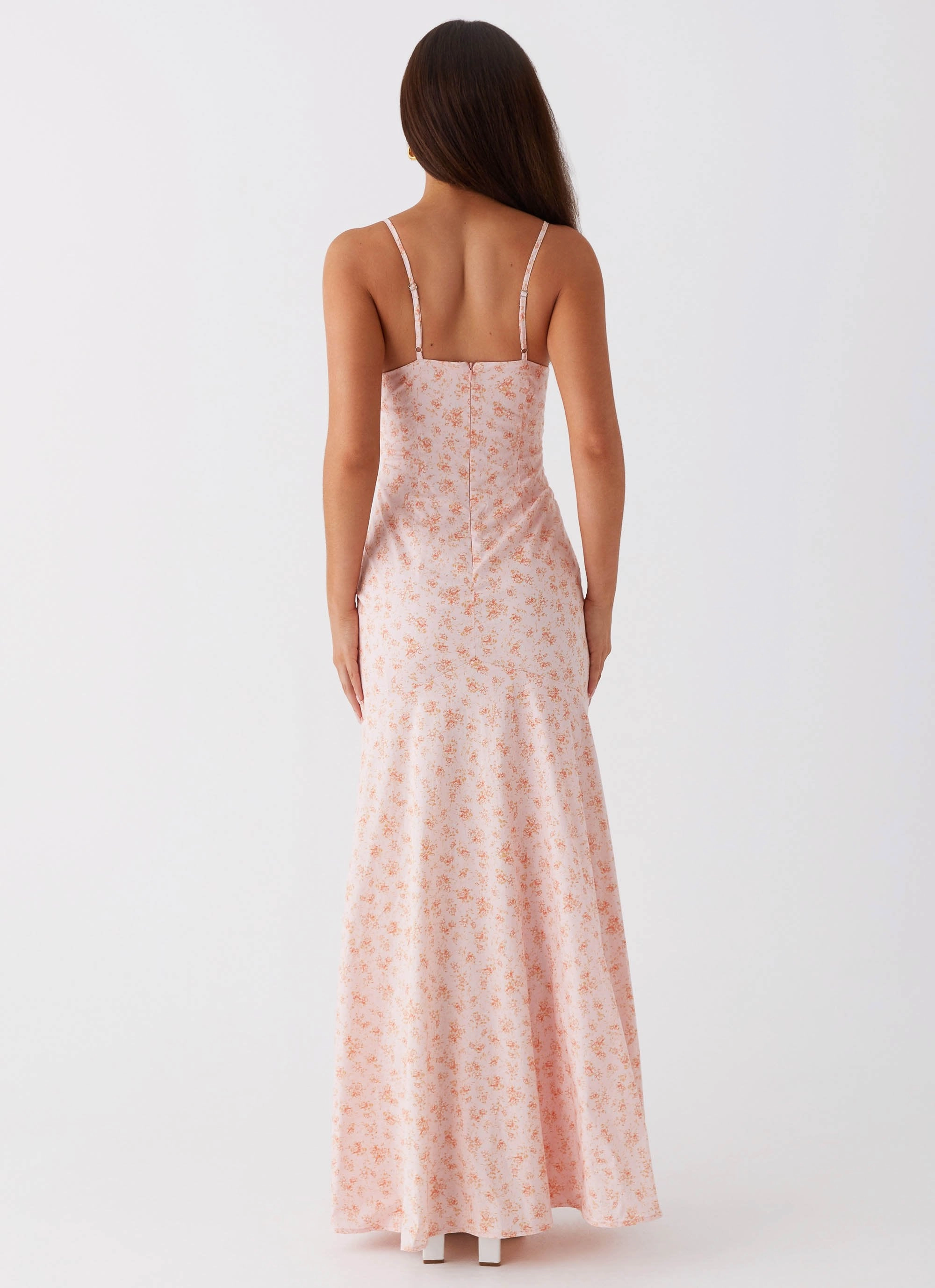Britney Maxi Dress - Pink Ditsy Floral Bohemian style