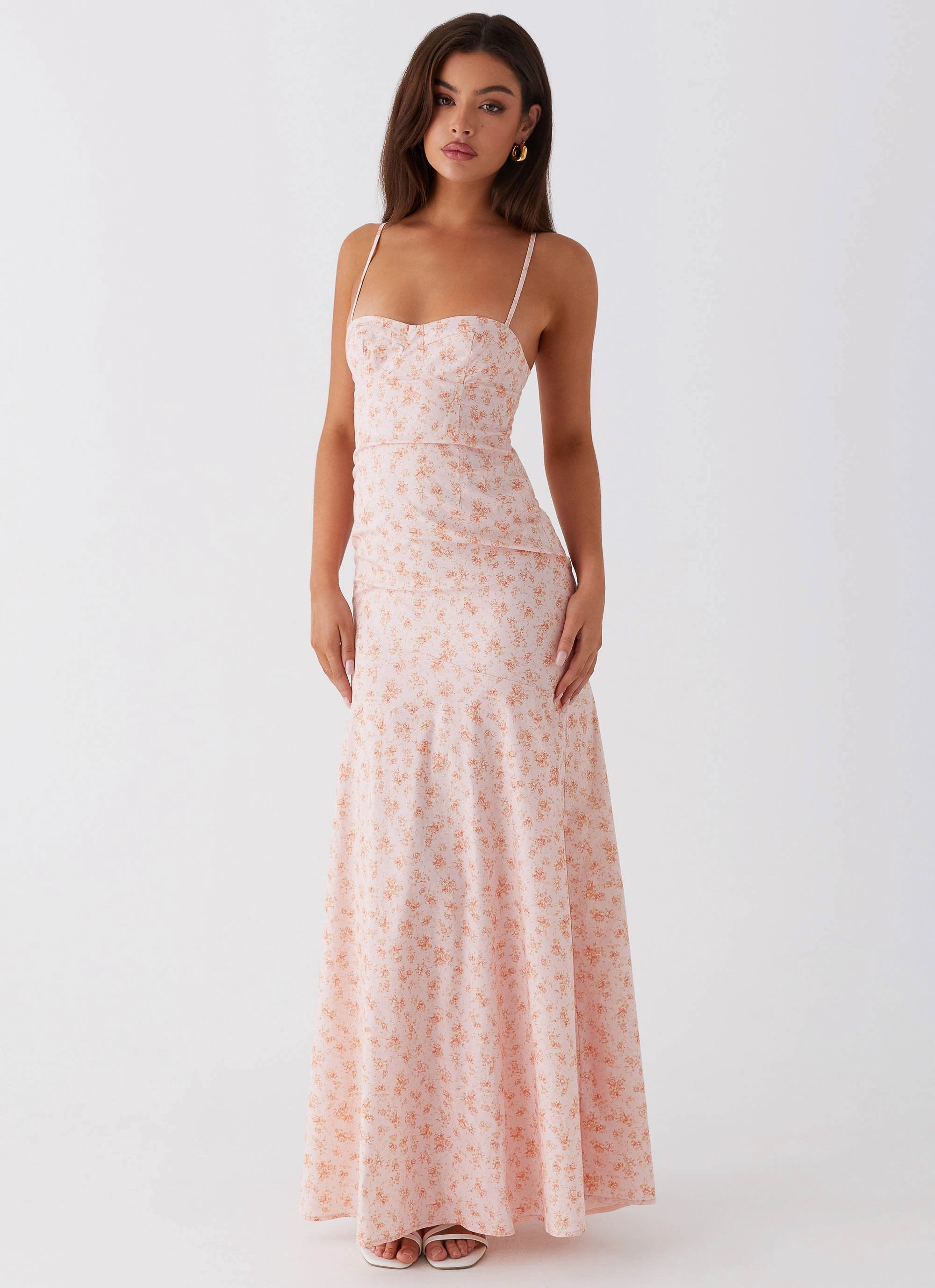 Britney Maxi Dress - Pink Ditsy Floral Modern Appearance