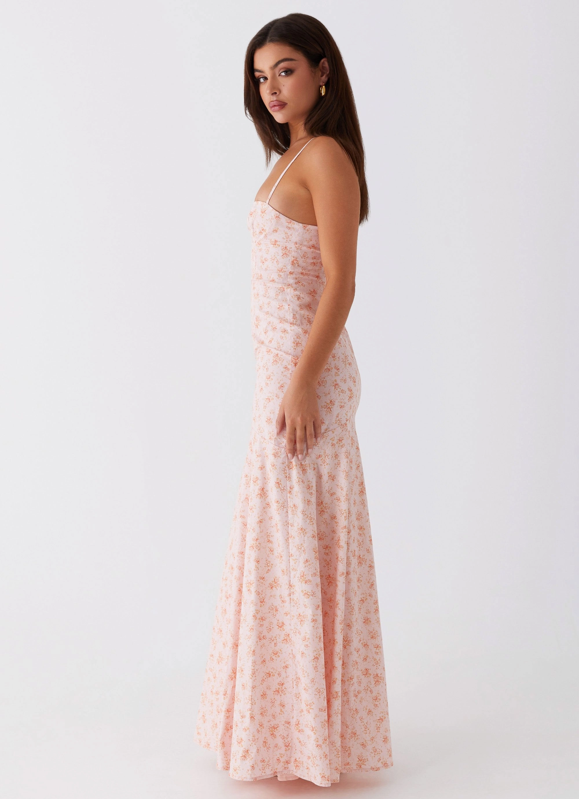 Britney Maxi Dress - Pink Ditsy Floral Exclusive-Design