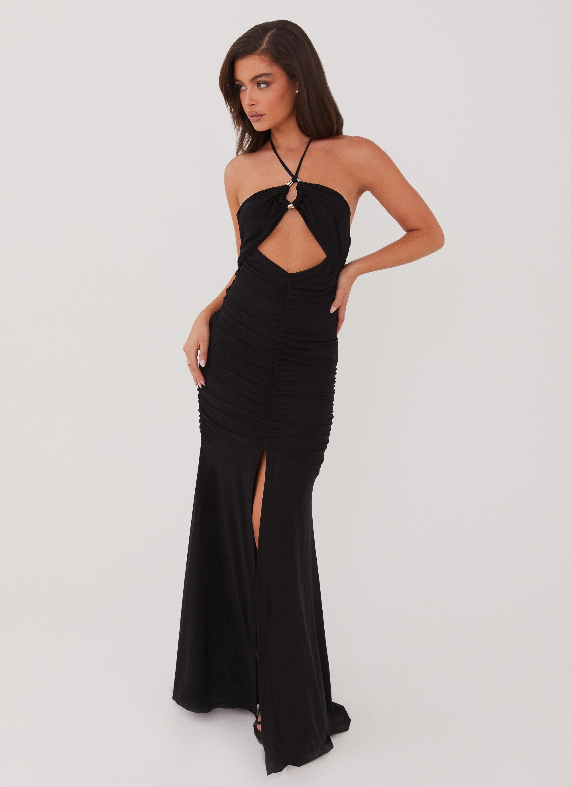 Brynne Maxi Dress - Black Simplistic Mood Chill Comfort