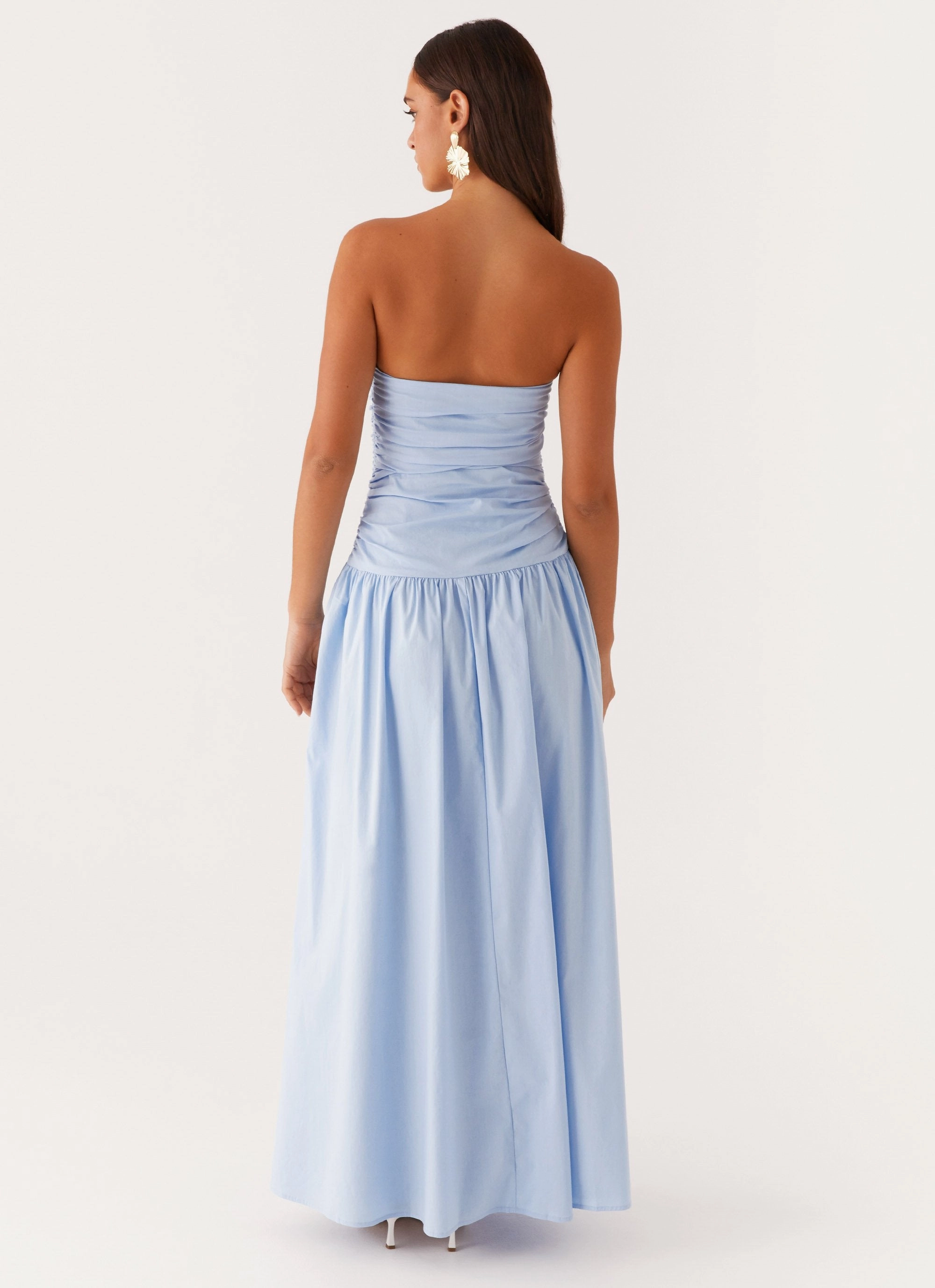 Light Coral Carmel Maxi Dress - Blue