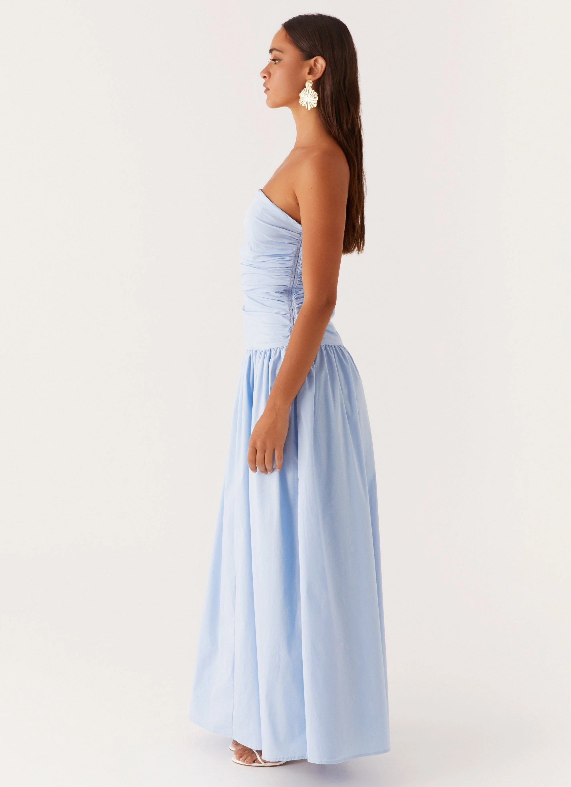 Style Blend Timeless Layer Carmel Maxi Dress - Blue