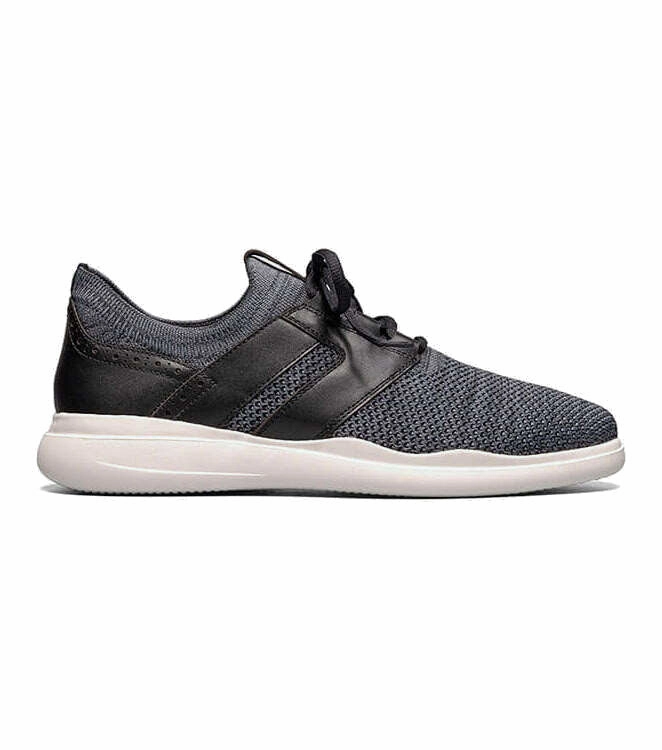 Easy Clean Stacy Adams Men's Moxley Knit Lace Up Sneaker - Black/Gray