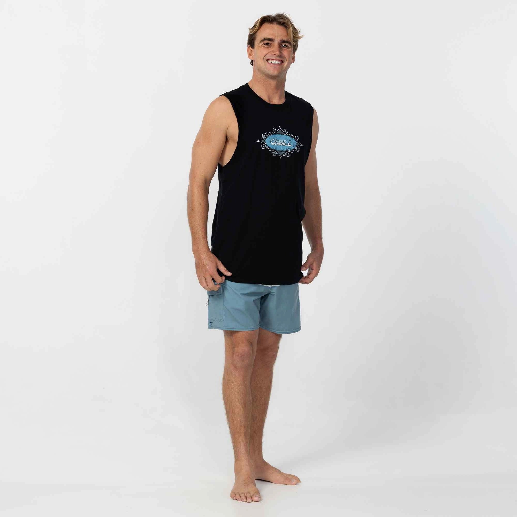 Cool and Comfortable Classic Smart Bullseye Muscle Tee - Black