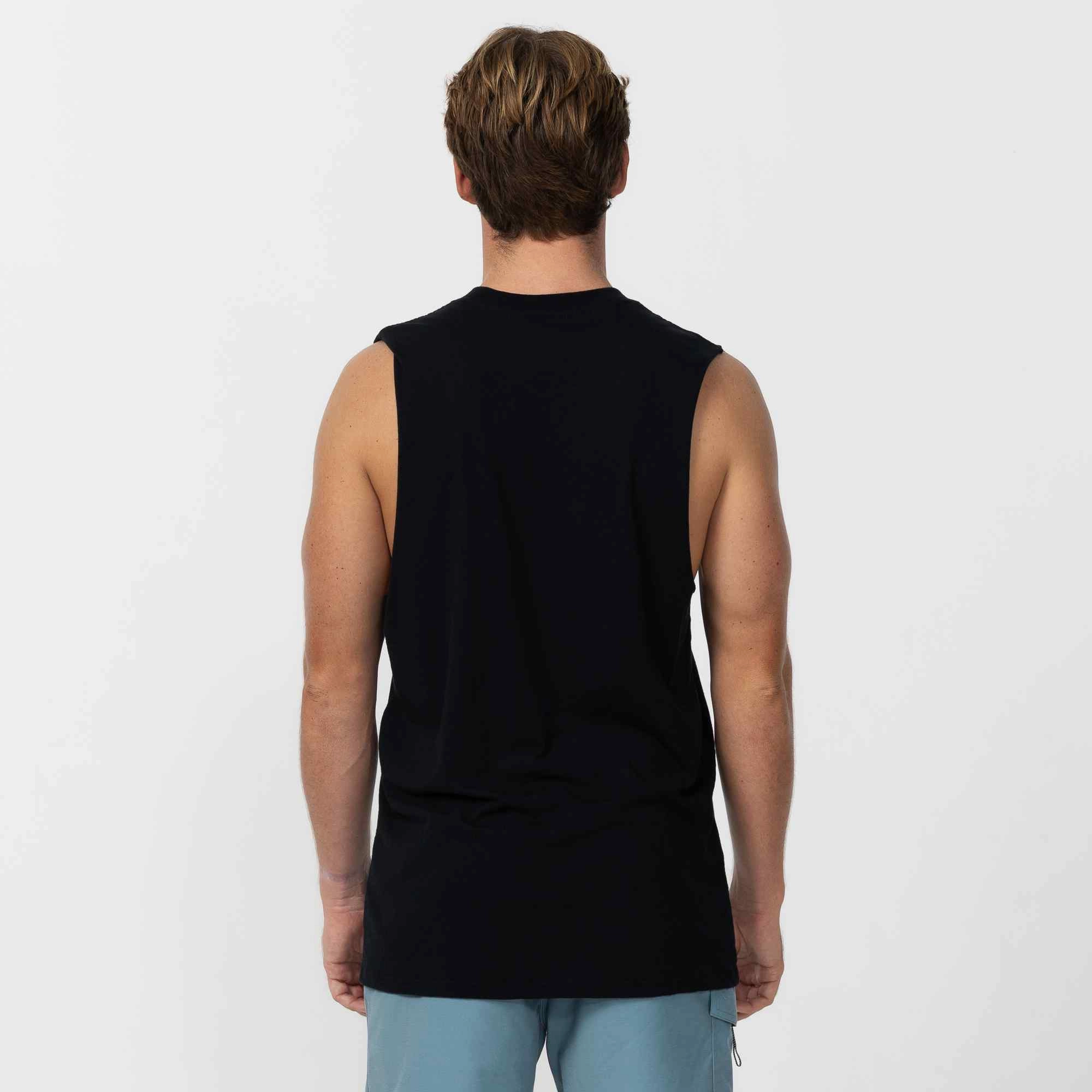 Bullseye Muscle Tee - Black Holiday Wear Moisture Wicking Technology