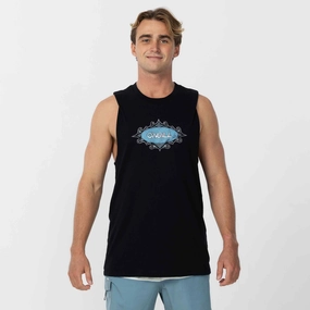 Modern Smart Day-to-Night Look Bullseye Muscle Tee - Black