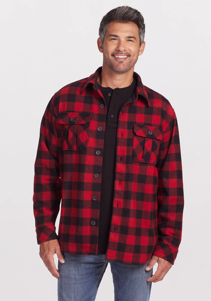 Button Closure Burlington Jacket ? Final Sale Deals! - Red Black Plaid