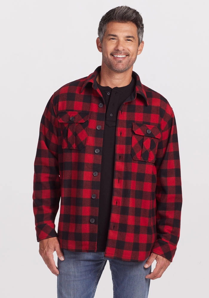 Stylish Outer Layer City Ready Style Burlington Jacket ? Final Sale Deals! - Red Black Plaid