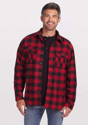 Light Reflective Zippers Sporty Fit Burlington Jacket ? Final Sale Deals! - Red Black Plaid