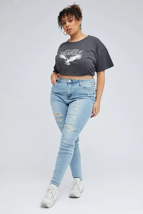 Denim Skinny Jeans High Rise Everyday Comfort Wear