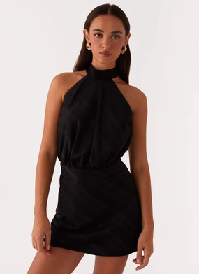 Layered Fit All Day Look Camera Shy Mini Dress - Black