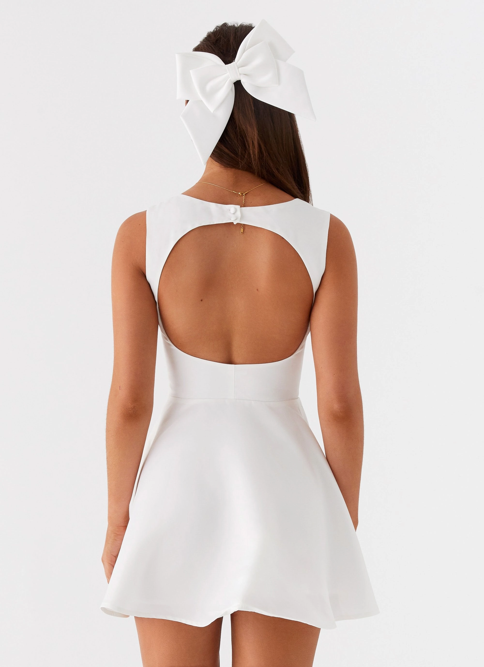 polka-dot Candice Mini Dress - White
