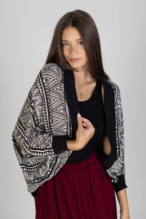 Thermal Regulation System Elegant Styling Cardigan Miren Black