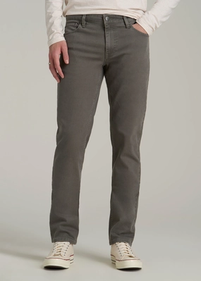 Streetwear Fan Beach Day Carman Tapered Fit Colored Jeans for Tall Men in Sage
