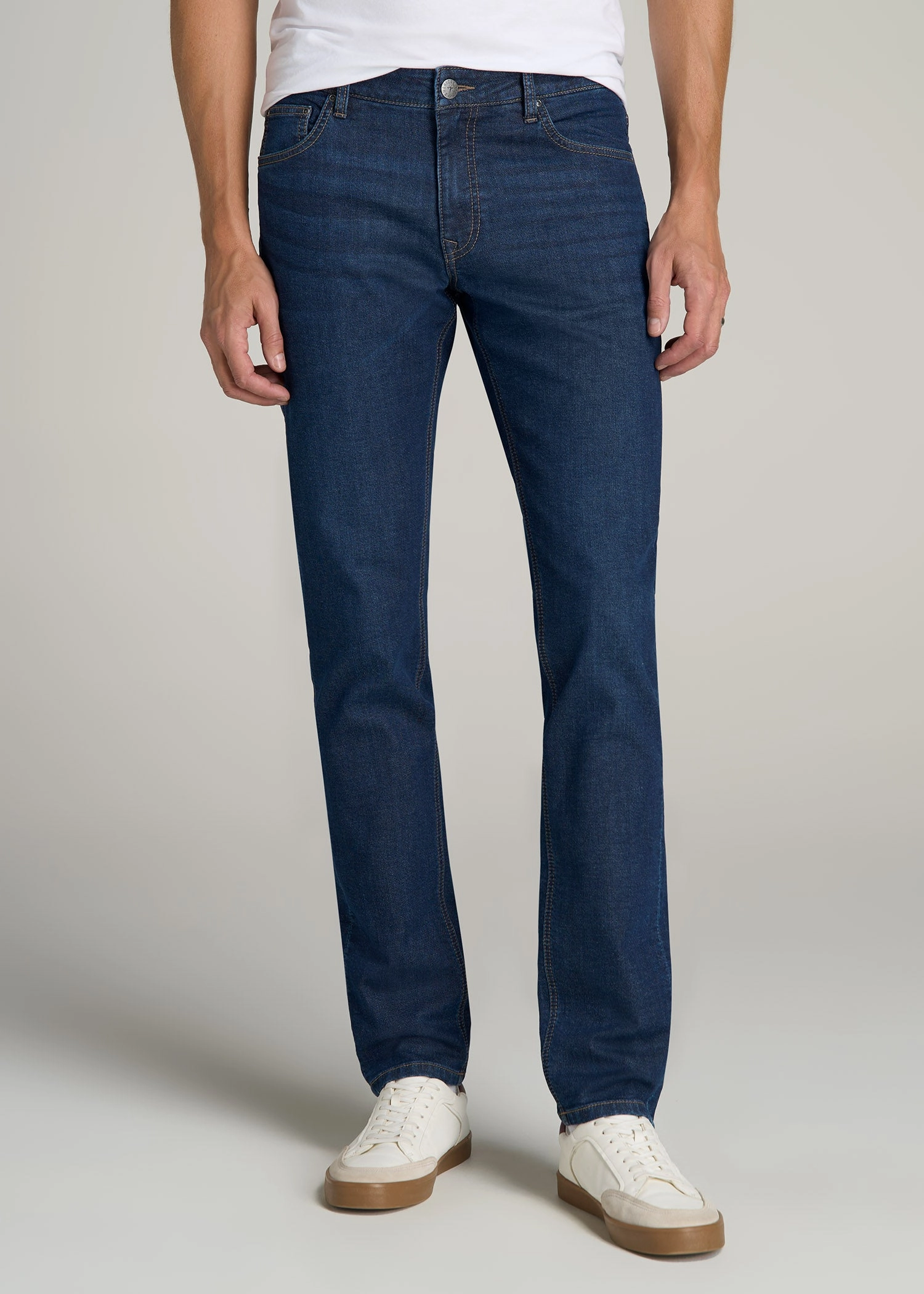Carman TAPERED Fleeced Jeans for Tall Men in Colorado Blue Wash Pre Shrunk Material