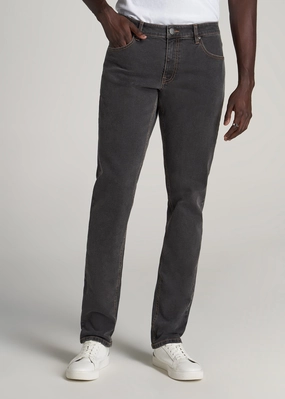 Carman TAPERED Jeans for Tall Men in Dark Grey Denim Utility Look