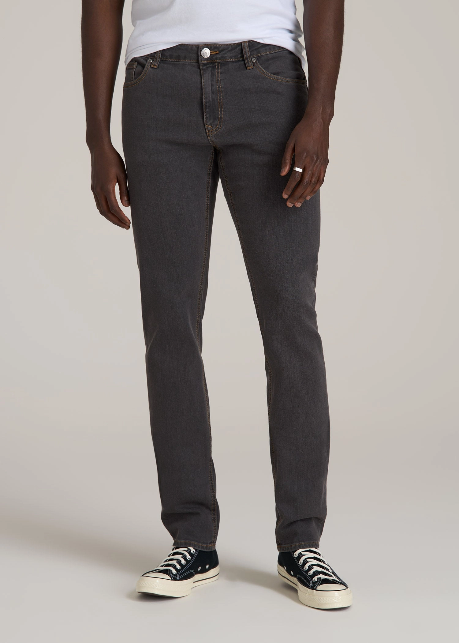 Carman TAPERED Jeans for Tall Men in Grey Streetwear Fan Beach Day Stretch Enhanced Mobility