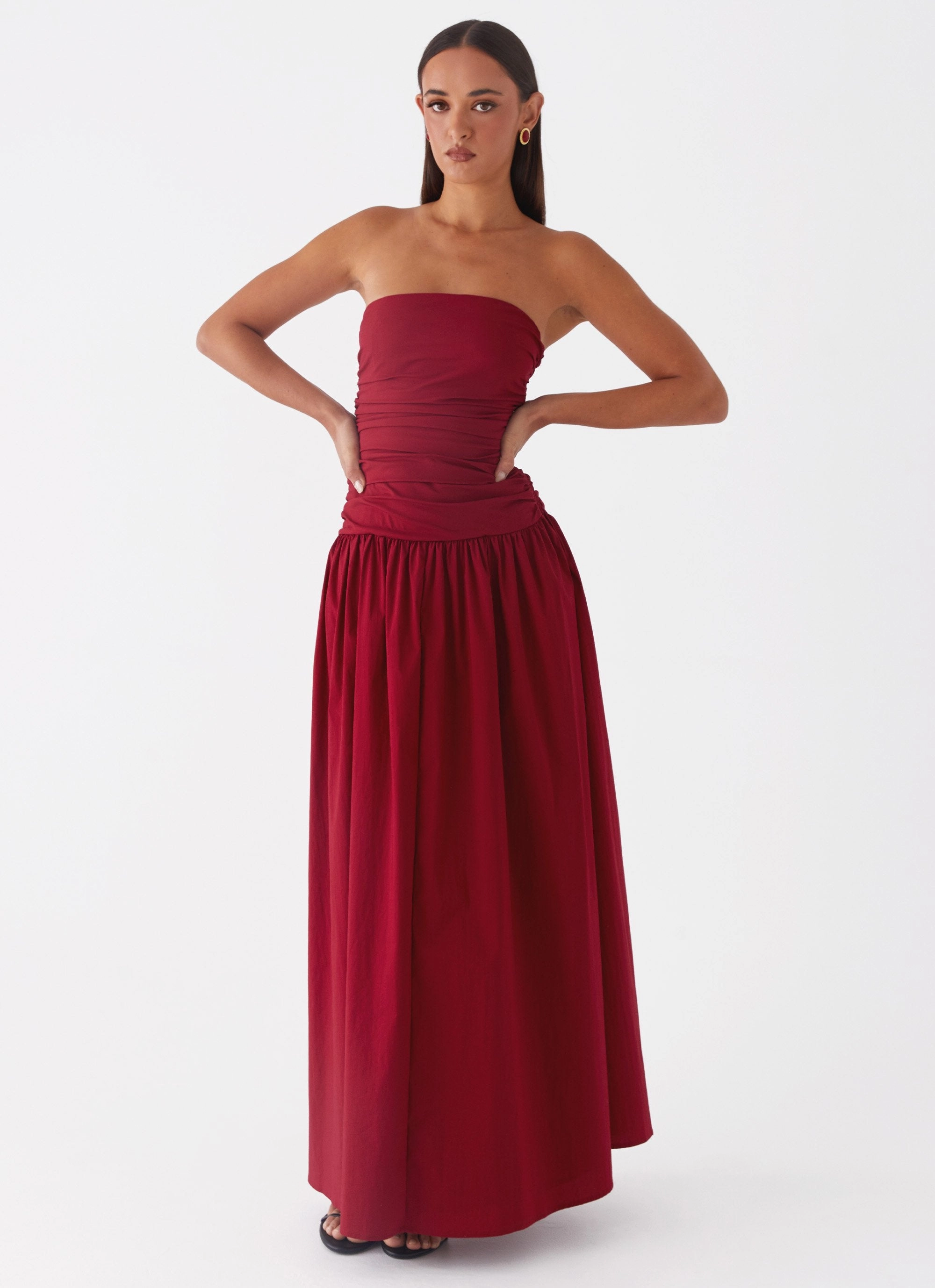 Carmel Maxi Dress - Merlot Kimono-Sleeve