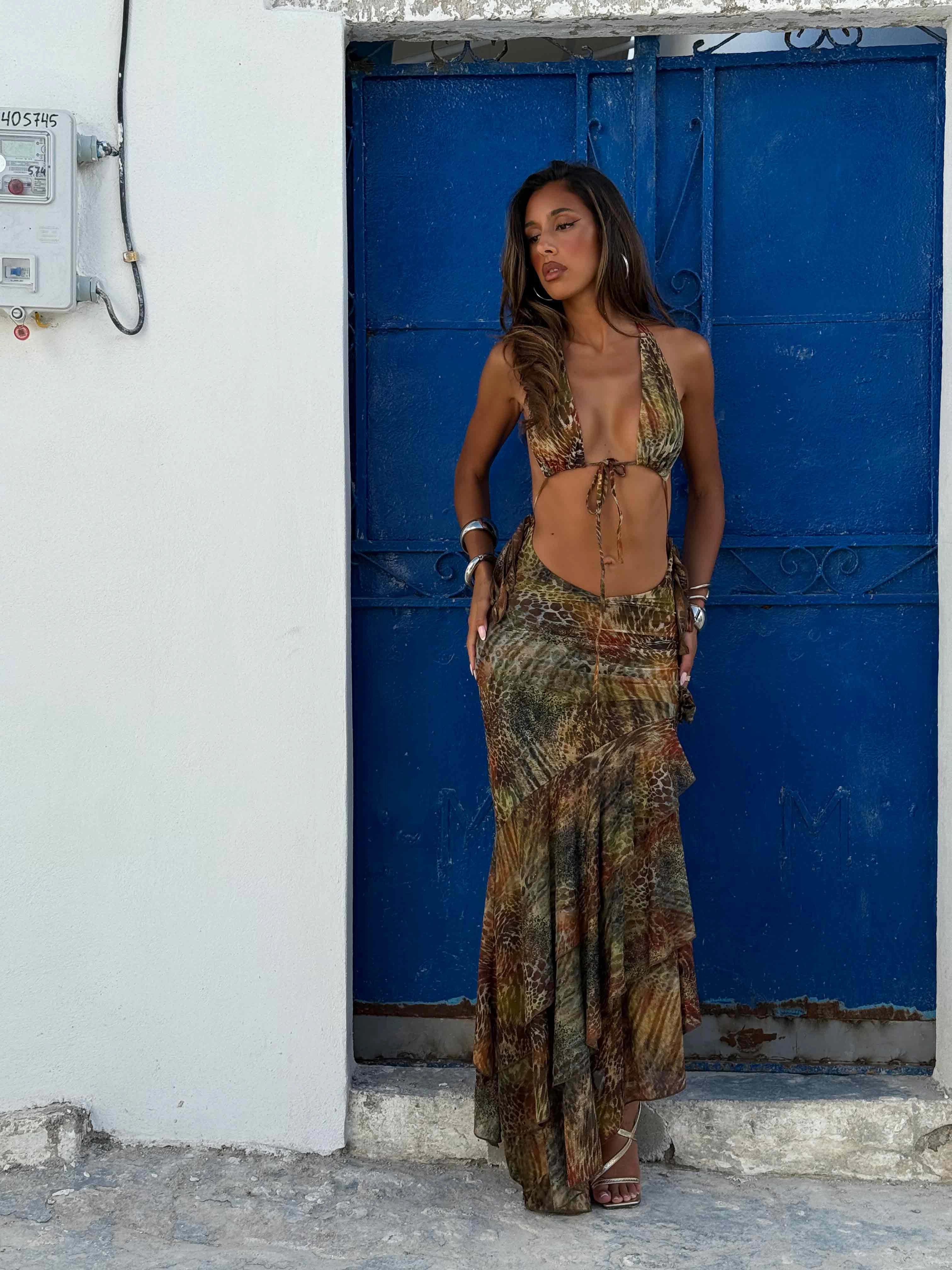 Comfortable Shape Cozy Wearable CASI MAXI DRESS SAFARIA