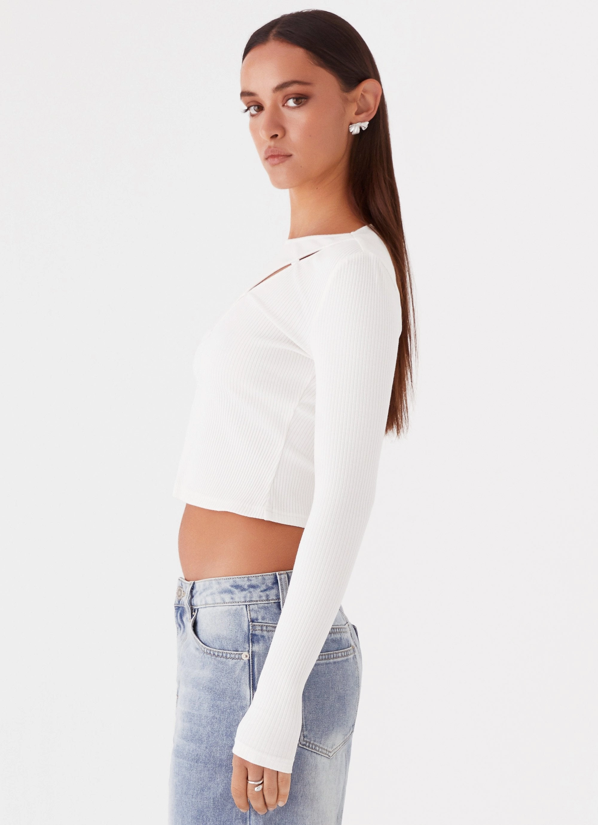 Playroom Cassius Long Sleeve Top - Ivory