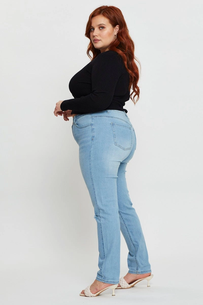 Mood Fit Blue Denim Jeggings High Rise Skinny