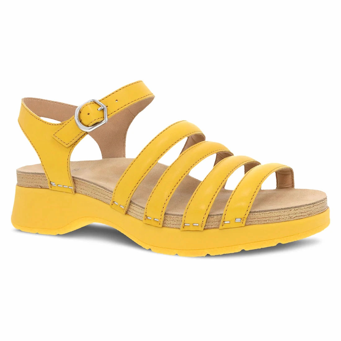 Dansko Women's Roxie Sandal - Yellow Nappa Easy-to-wear Sandals Everyday Outdoor Shoes