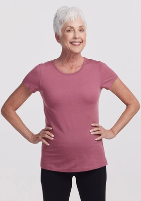 Addie Crew Neck - Powdered Rose Soft Touch Chilly Day Wear