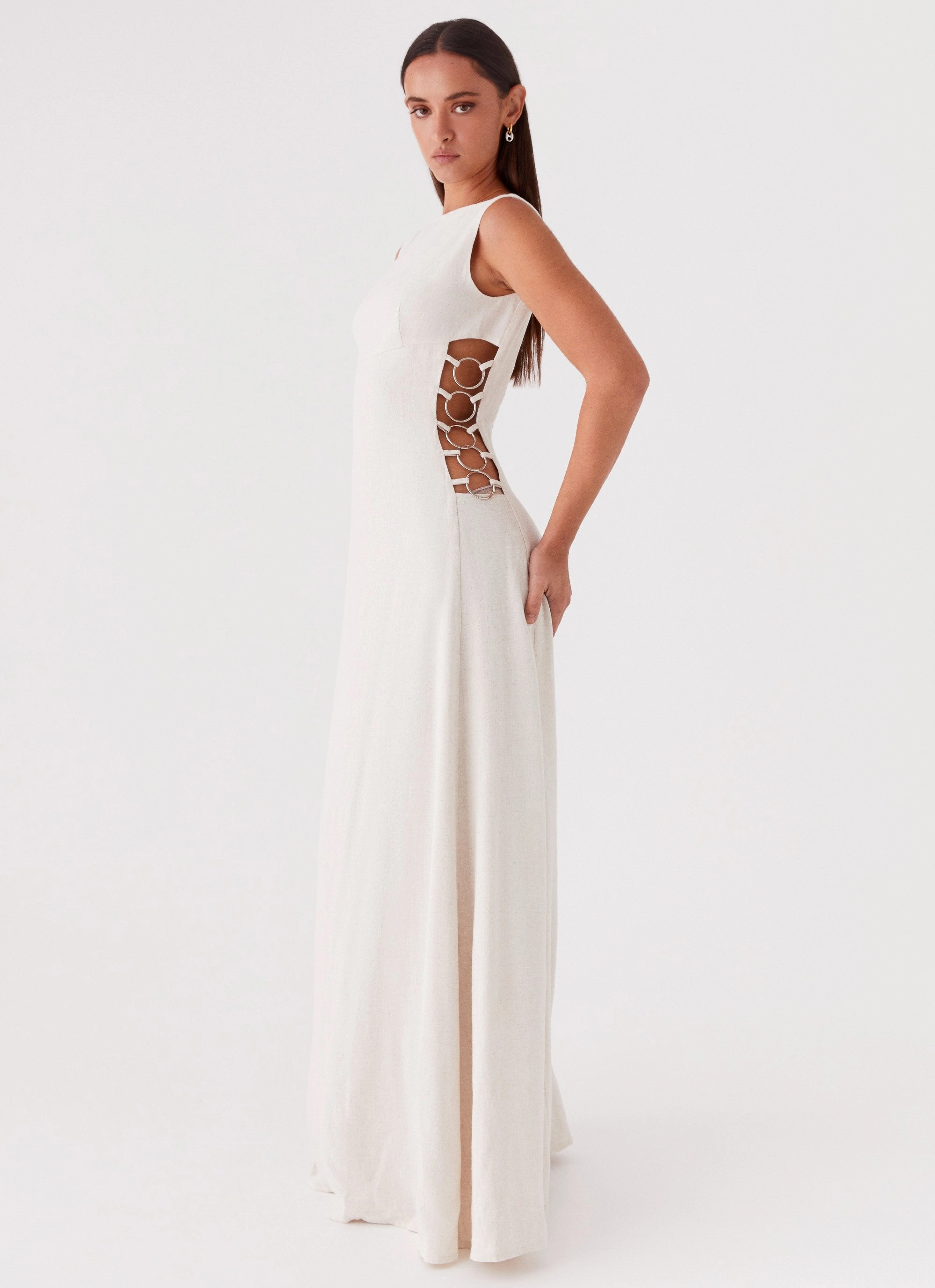 All Day Ready Catherine Linen Maxi Dress - Oatmeal