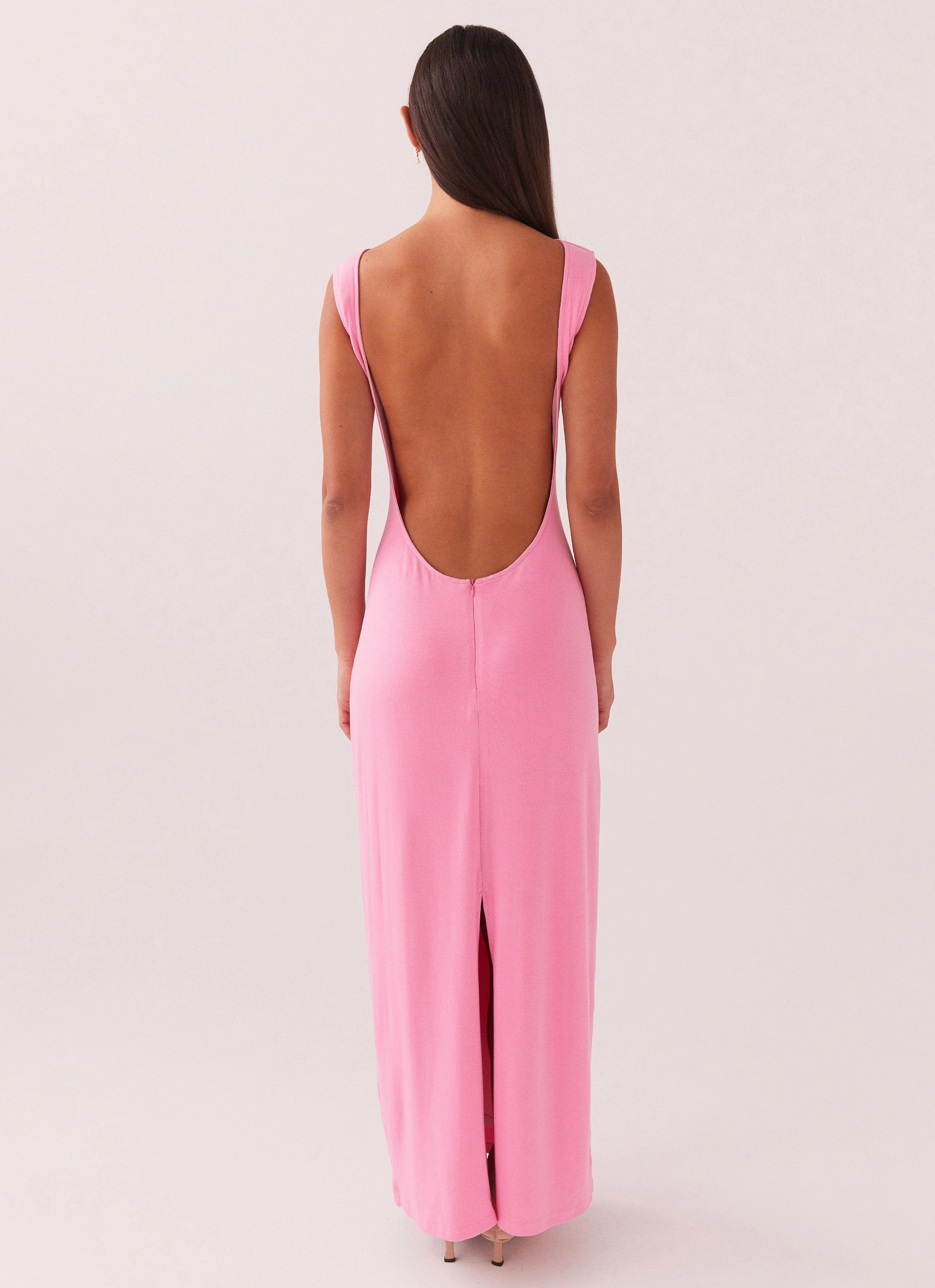 Daily Essential Front-Slit Celina Maxi Dress - Pink