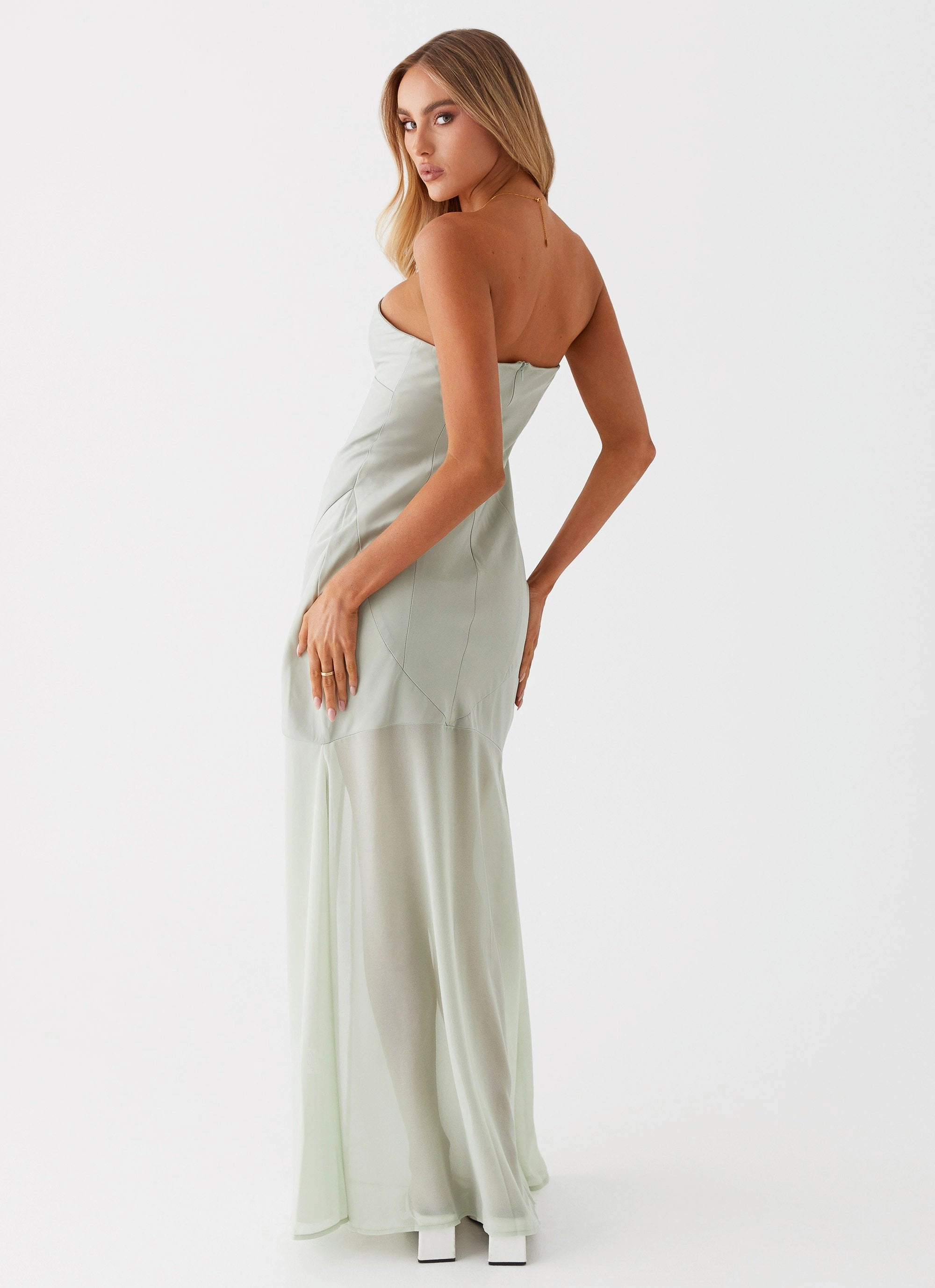 Effortless Layer Wear Brea Maxi Dress - Sage