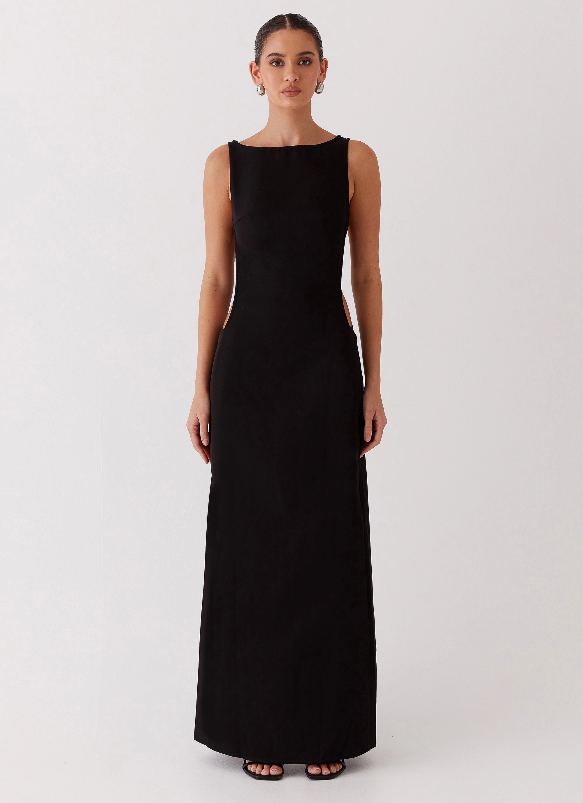 Cherish You Buckle Maxi Dress - Shadow Chilly Day Comfort
