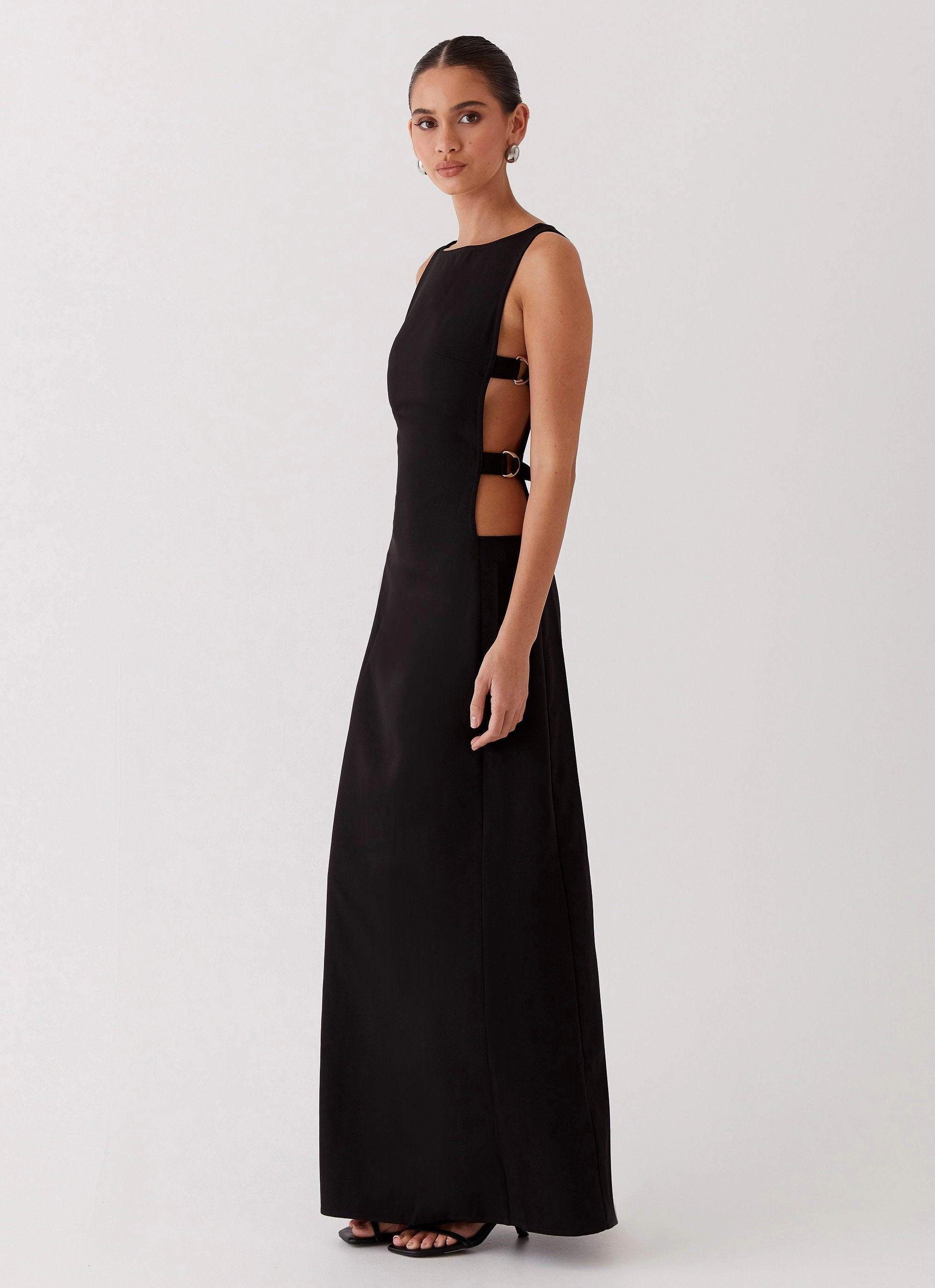 Relaxed Layer Cherish You Buckle Maxi Dress - Shadow