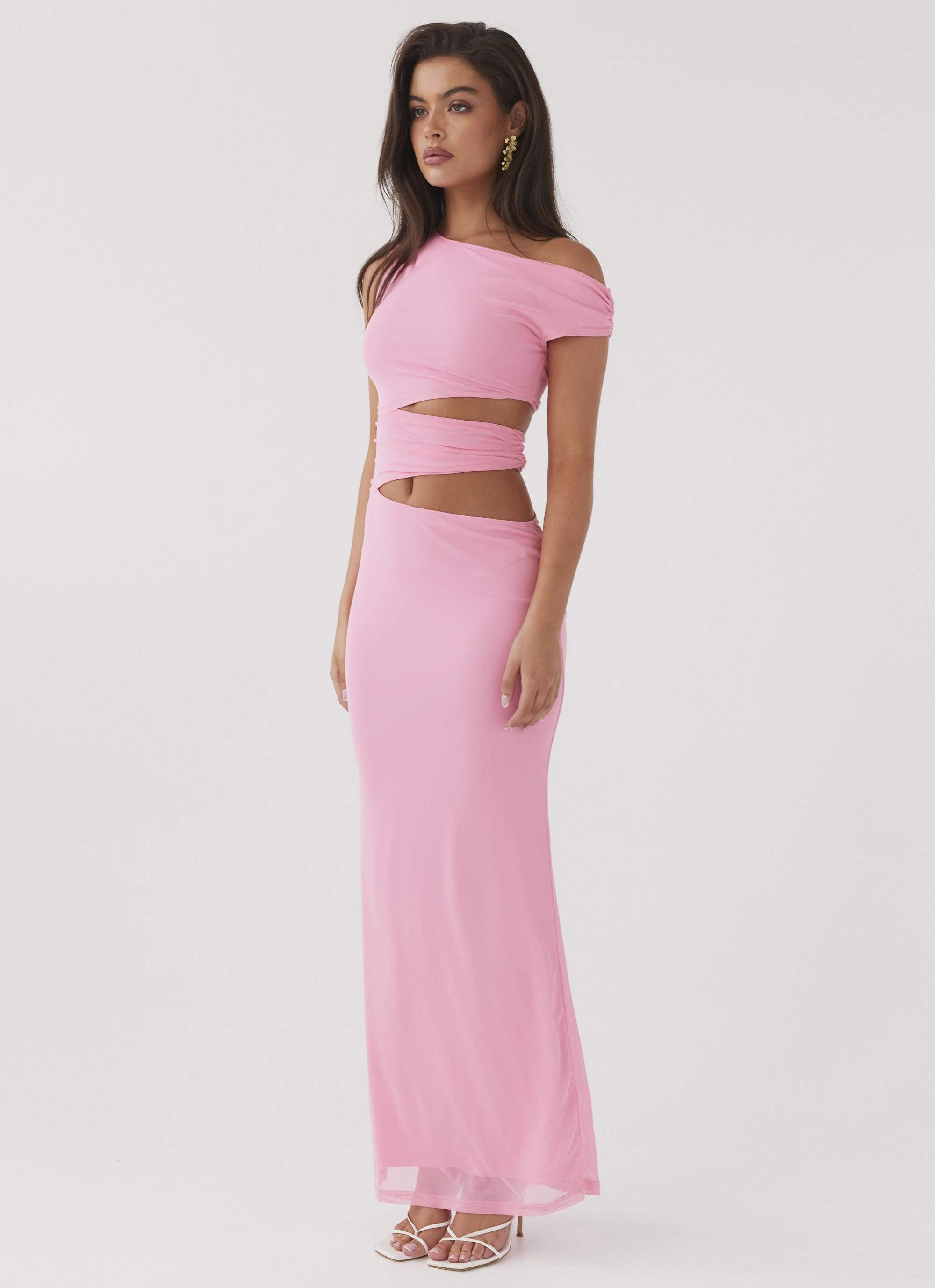 Margot One Shoulder Maxi Dress - Candy Loose Flow Air Touch