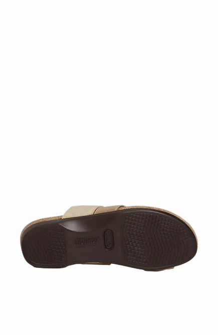 Munro Women's Aries Comfortable Sandal - Natural Fabric Relaxed Flip-flops Neutral Color