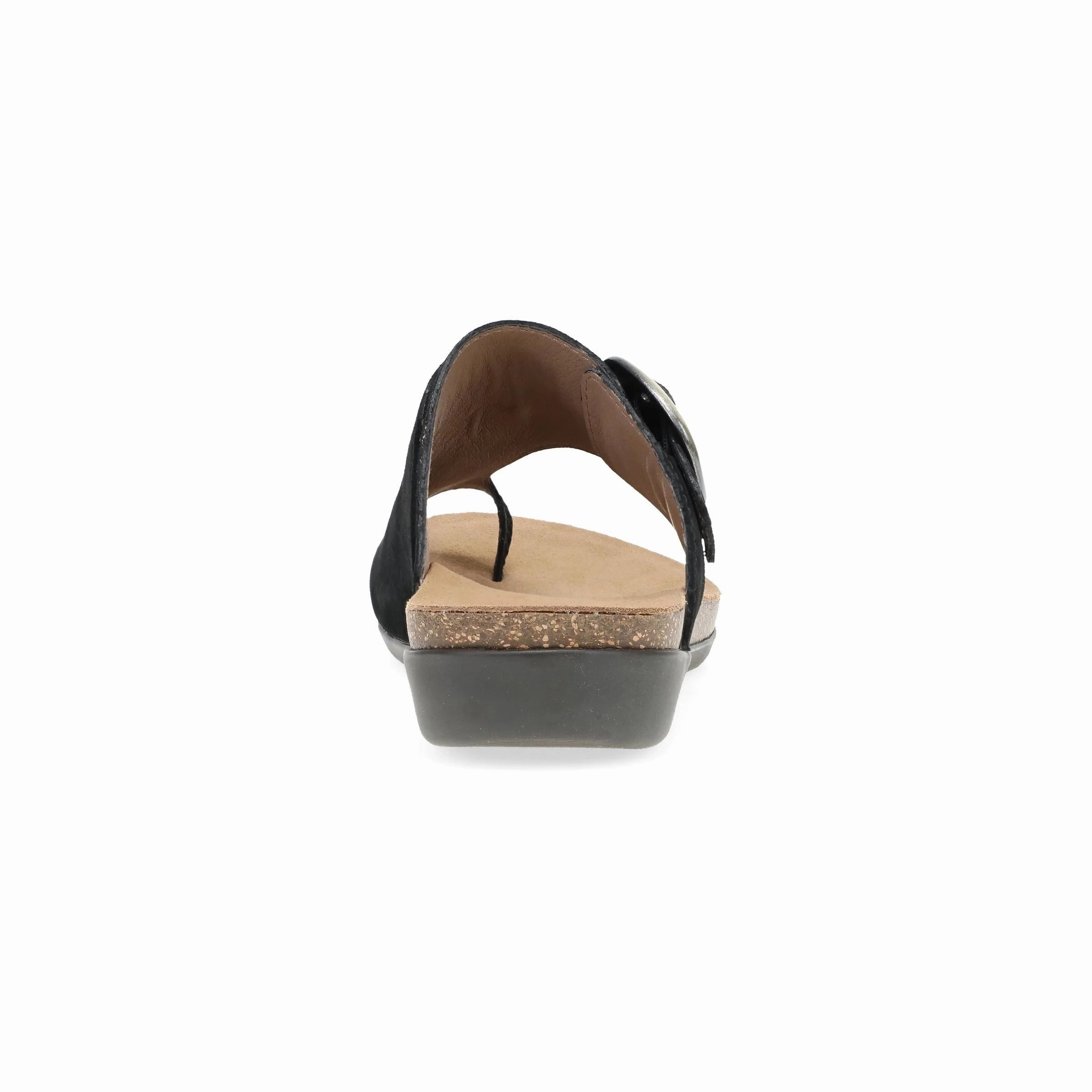 Durable Rubber Compound Ventilation holes Dansko Women's Rylee Toe Post Sandal - Black