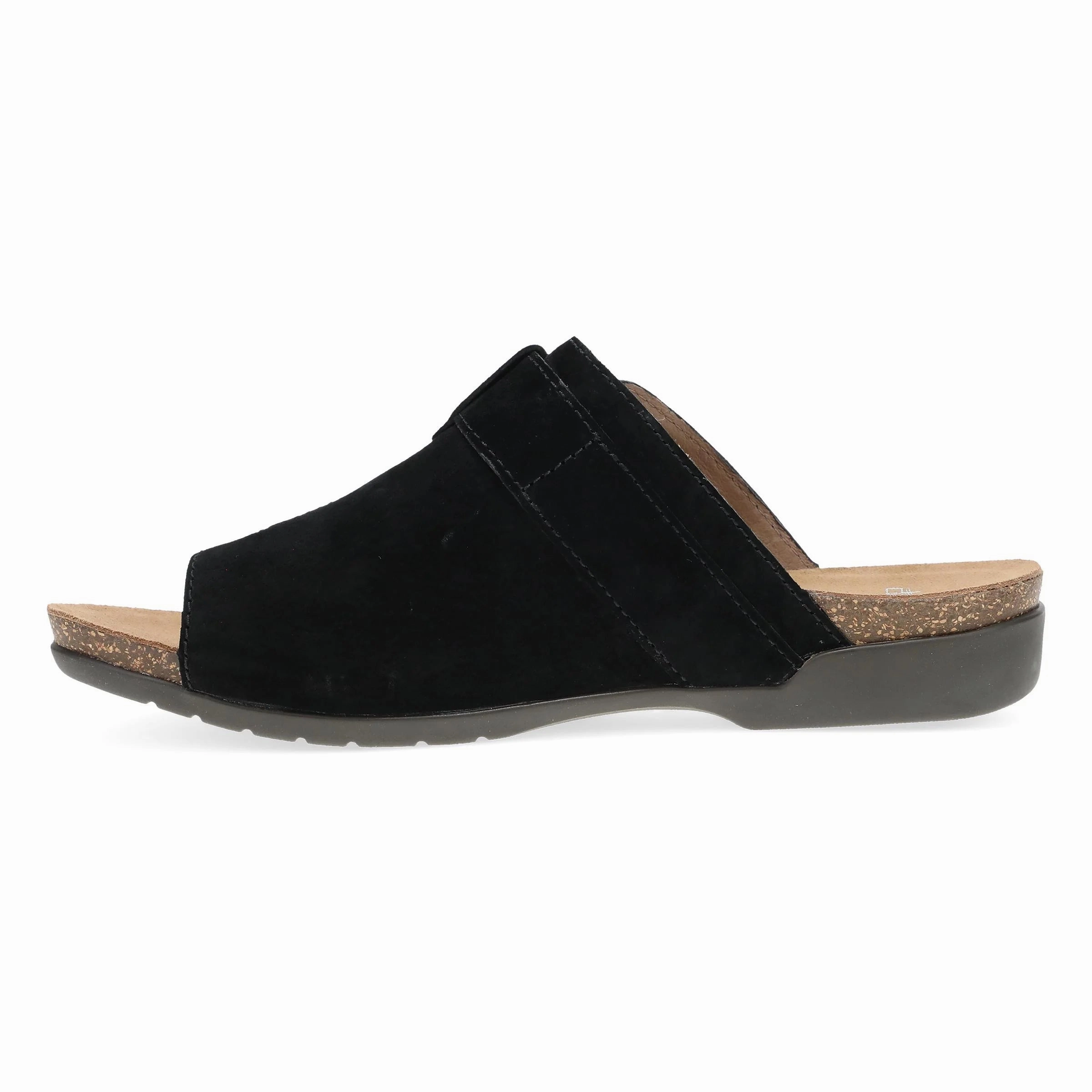 Dansko Women's Rylee Toe Post Sandal - Black warm weather Sporty Beach Shoes