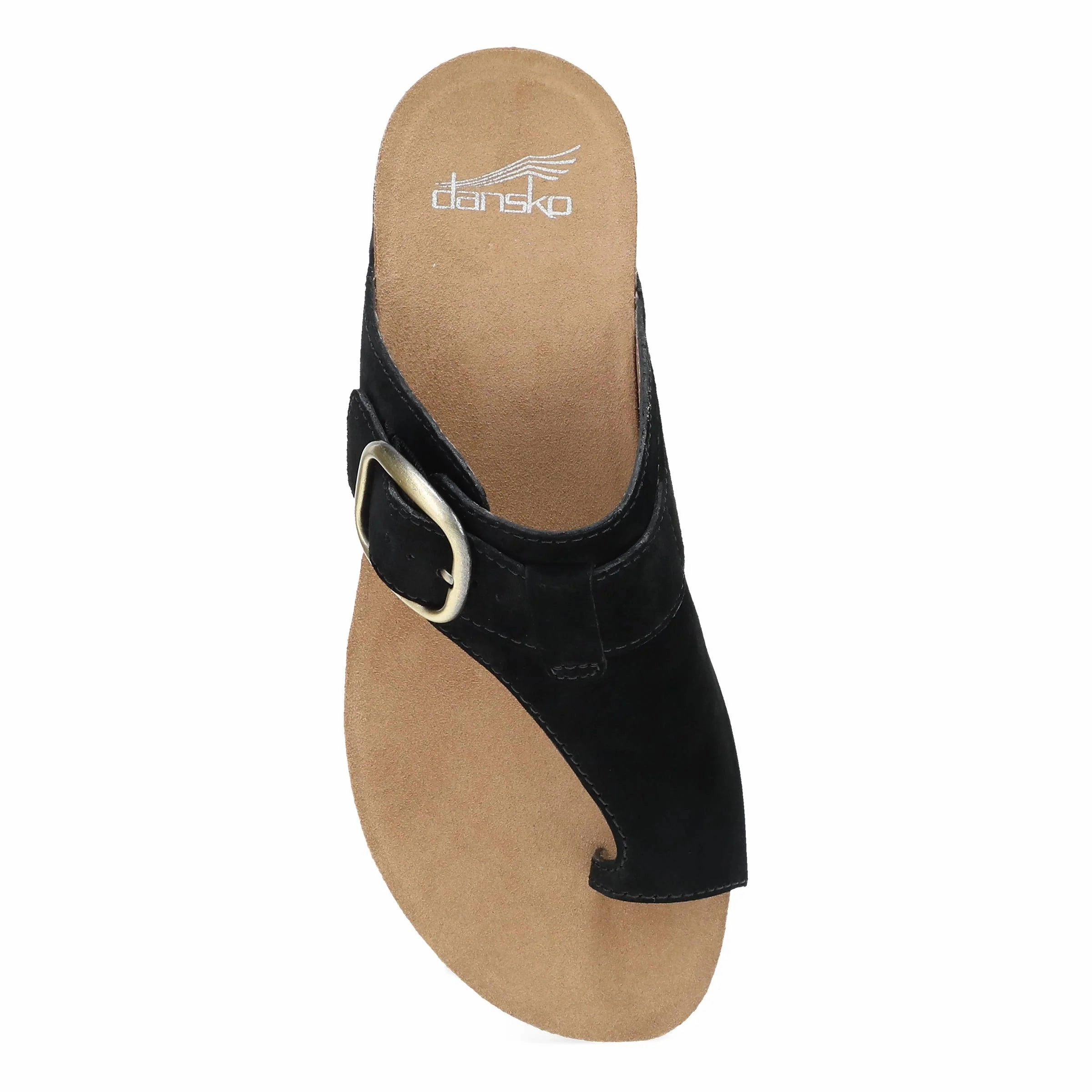 Dansko Women's Rylee Toe Post Sandal - Black Total Ease Slip Off