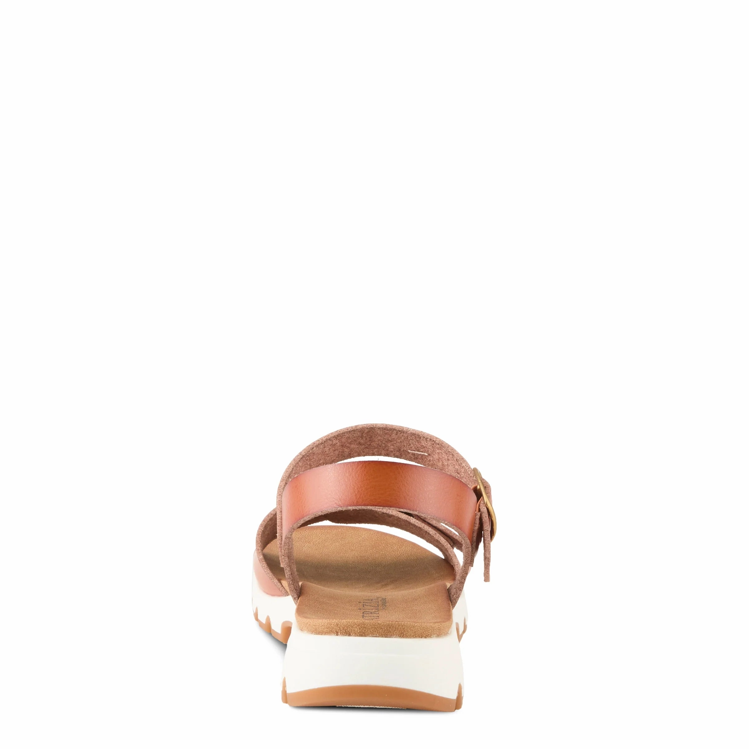 Flexible Beach Shoes Patrizia by Spring Step Women's Bunch Ankle Strap Sandal - Cognac