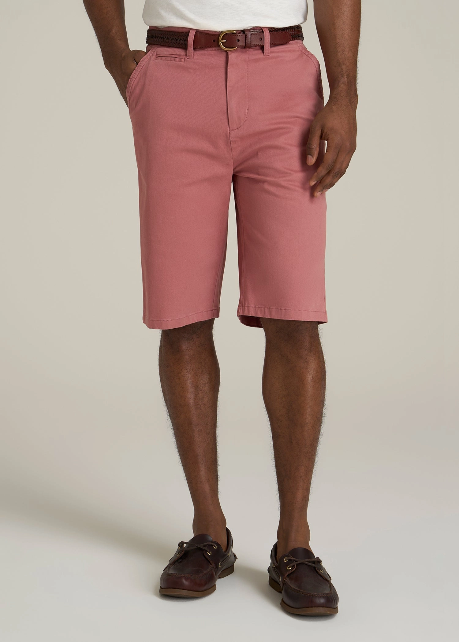 ZipperedSecurity Playful Look Chino Shorts for Tall Men in Withered Rose