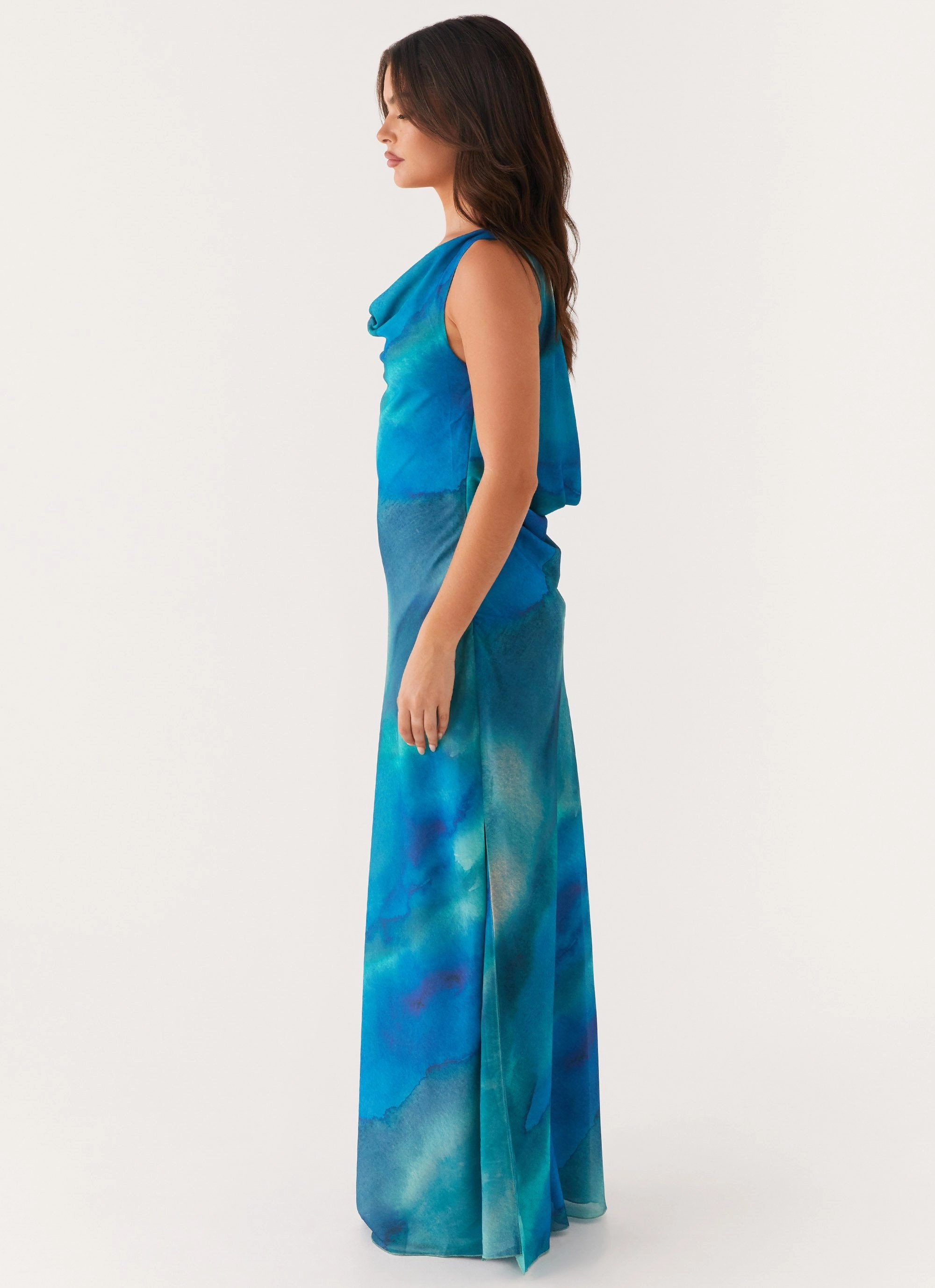 Event Safe Carelle Maxi Dress - Blue Tie Dye