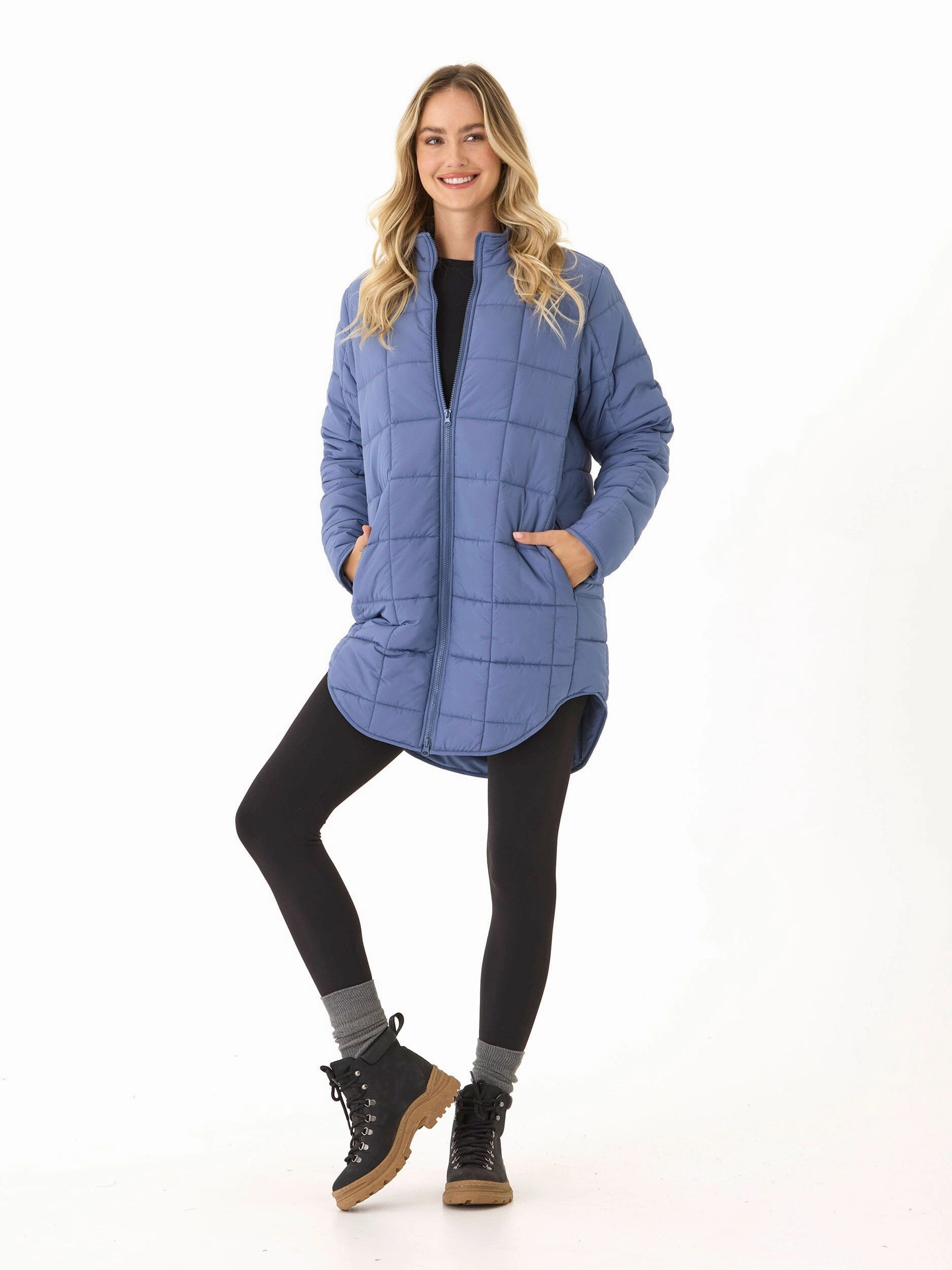 Durable Stitching Flexible Insulation Azima Packable Long Puffer Jacket
