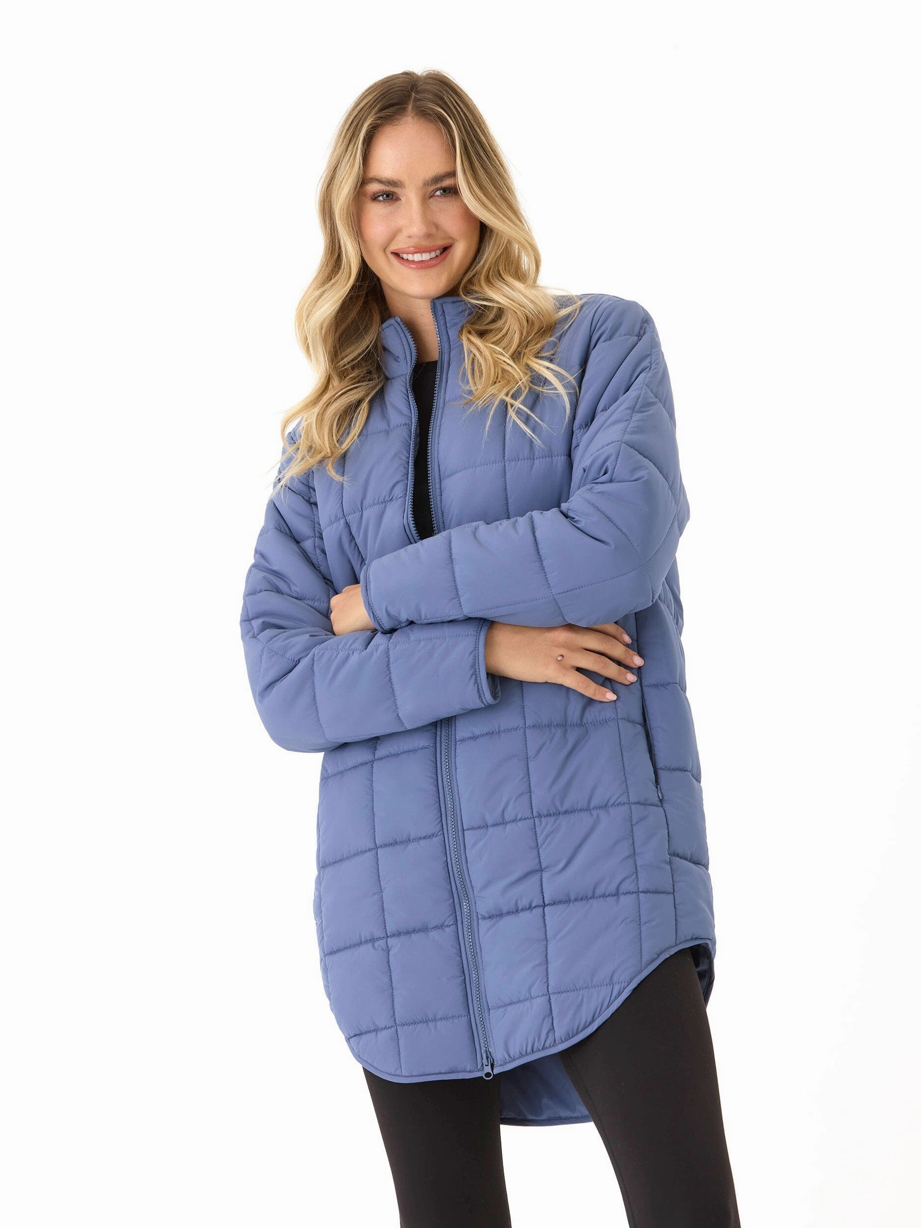 Azima Packable Long Puffer Jacket ReinforcedElbows