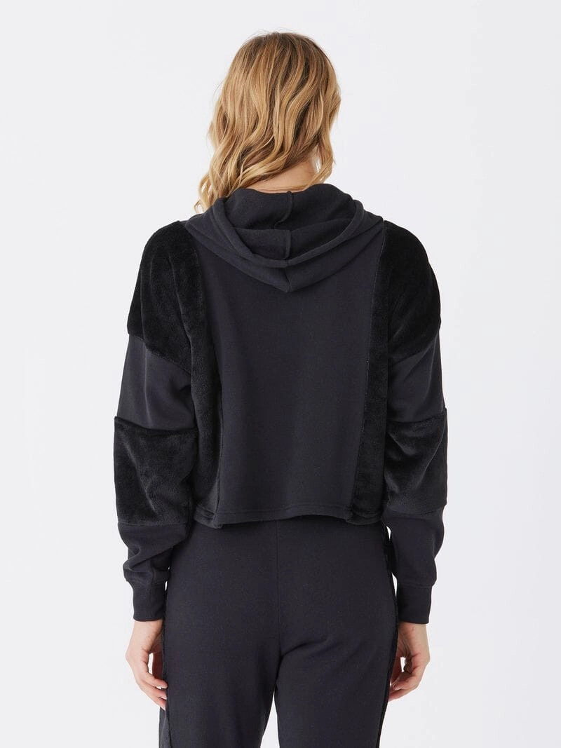 Simple Outer Trendy Feel Clarabelle Fleece Sherpa Pullover Hoodie