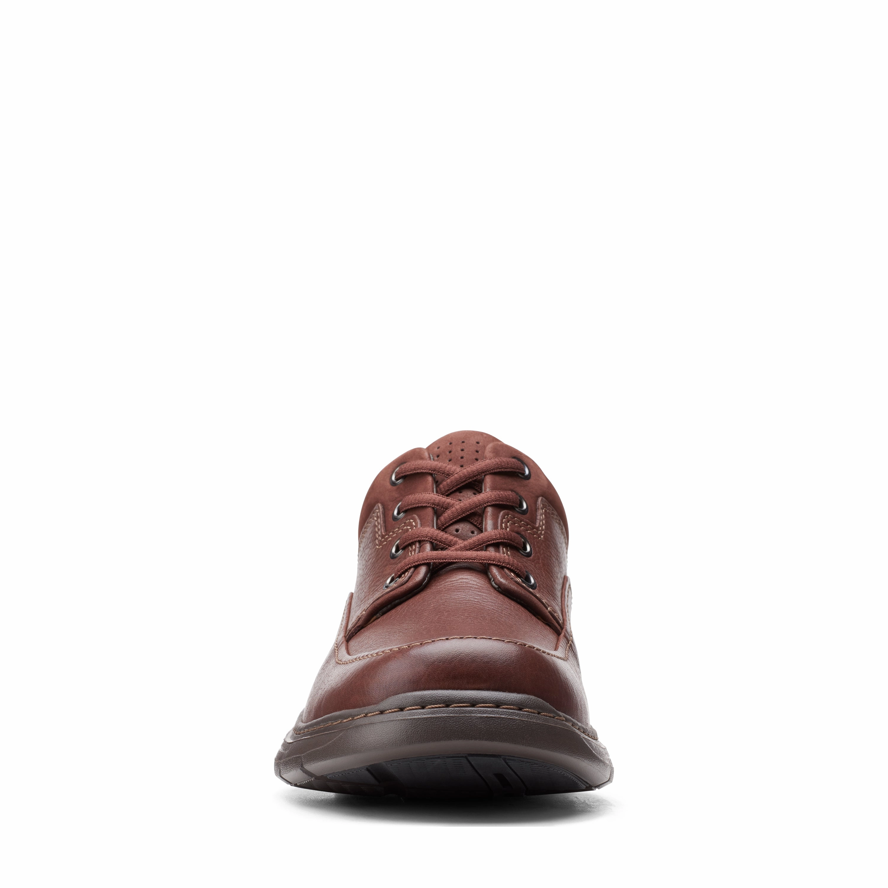 Clarks Men's Un Brawley Lace Leather Shoe - Mahogany Cool Days Lounge Ready