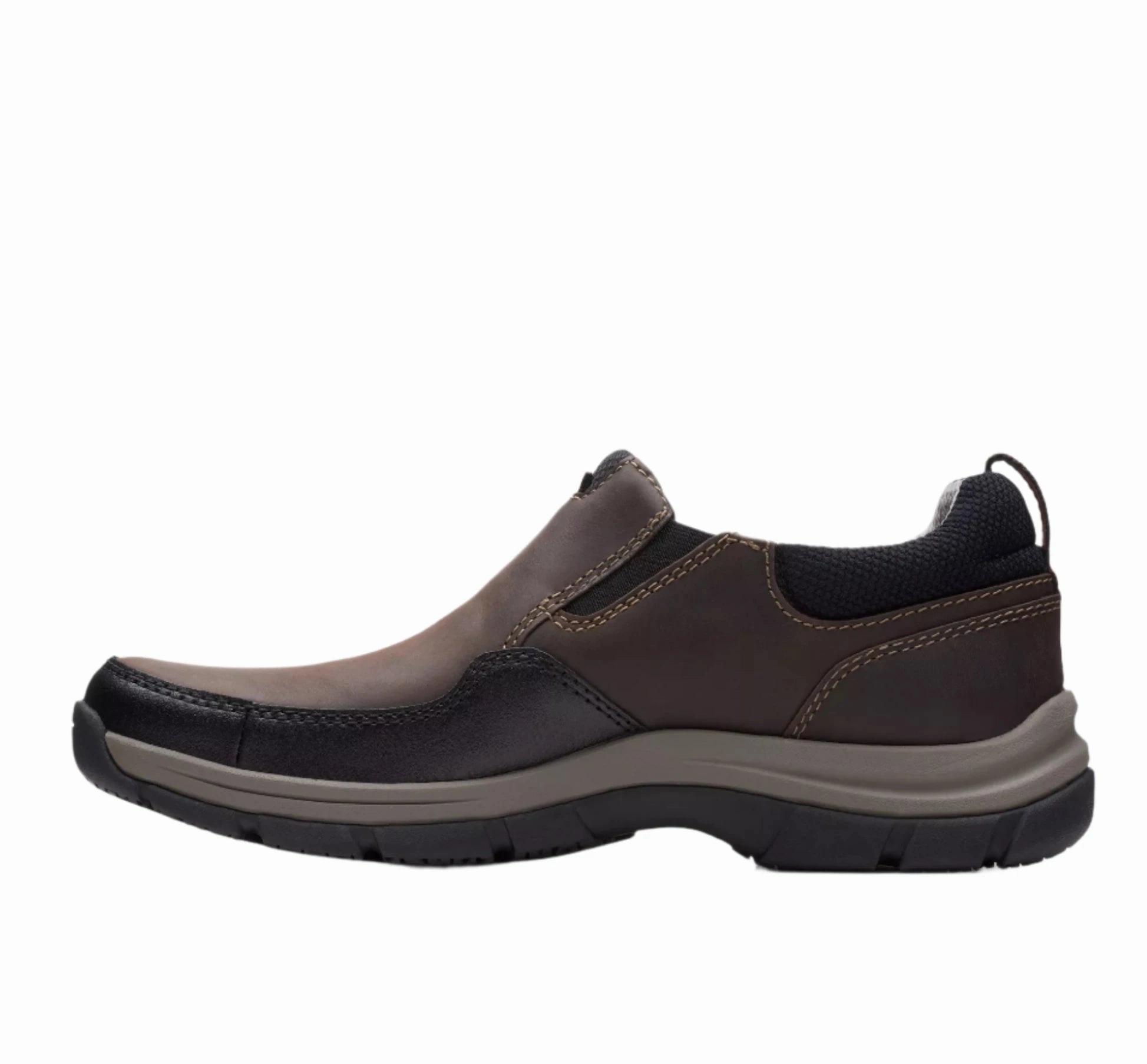 Clarks Men's Walpath Waterproof Step Slip-On - Dark Brown Gentle Walk
