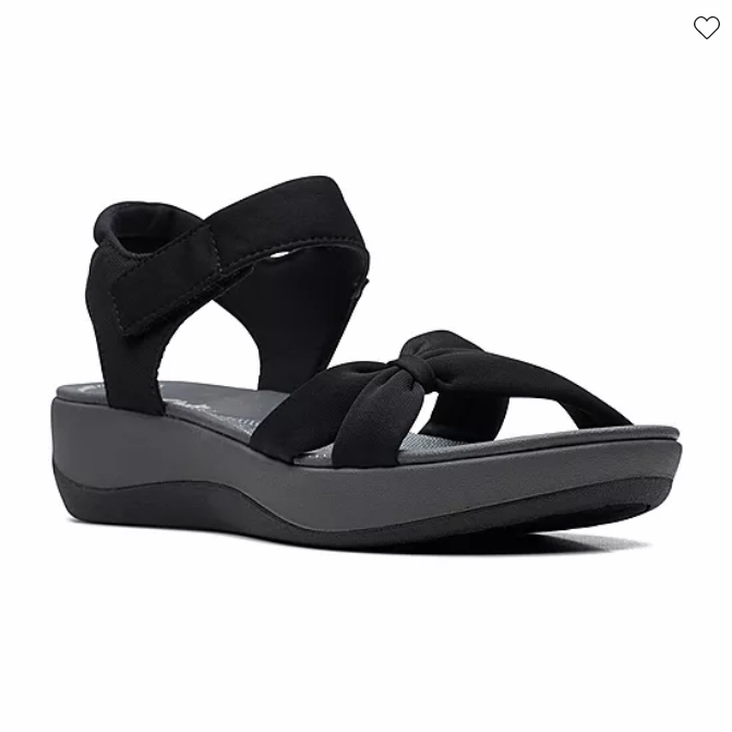 Breathable Material Clarks Women's Arla Shore Sandals - Black