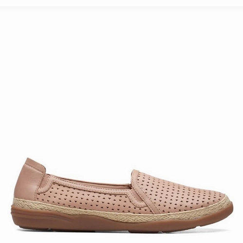 ArchSupport Clarks Women's Elaina Ruby Slip-On Flats - Warm Beige