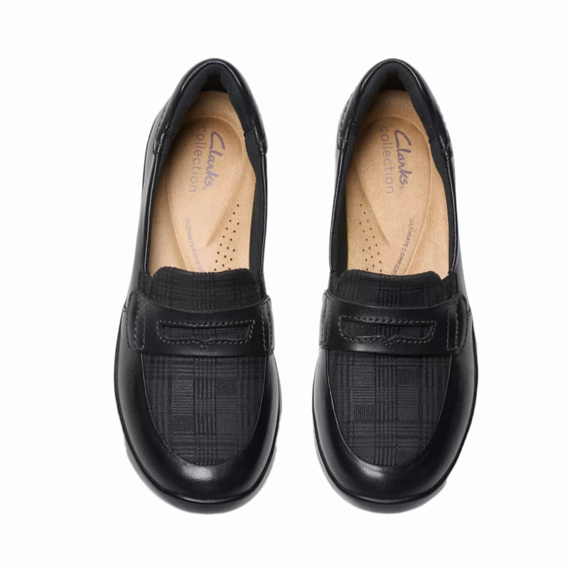 Cushioned Comfort On The Way Clarks Women's Ellowyn Penny Loafer - Black
